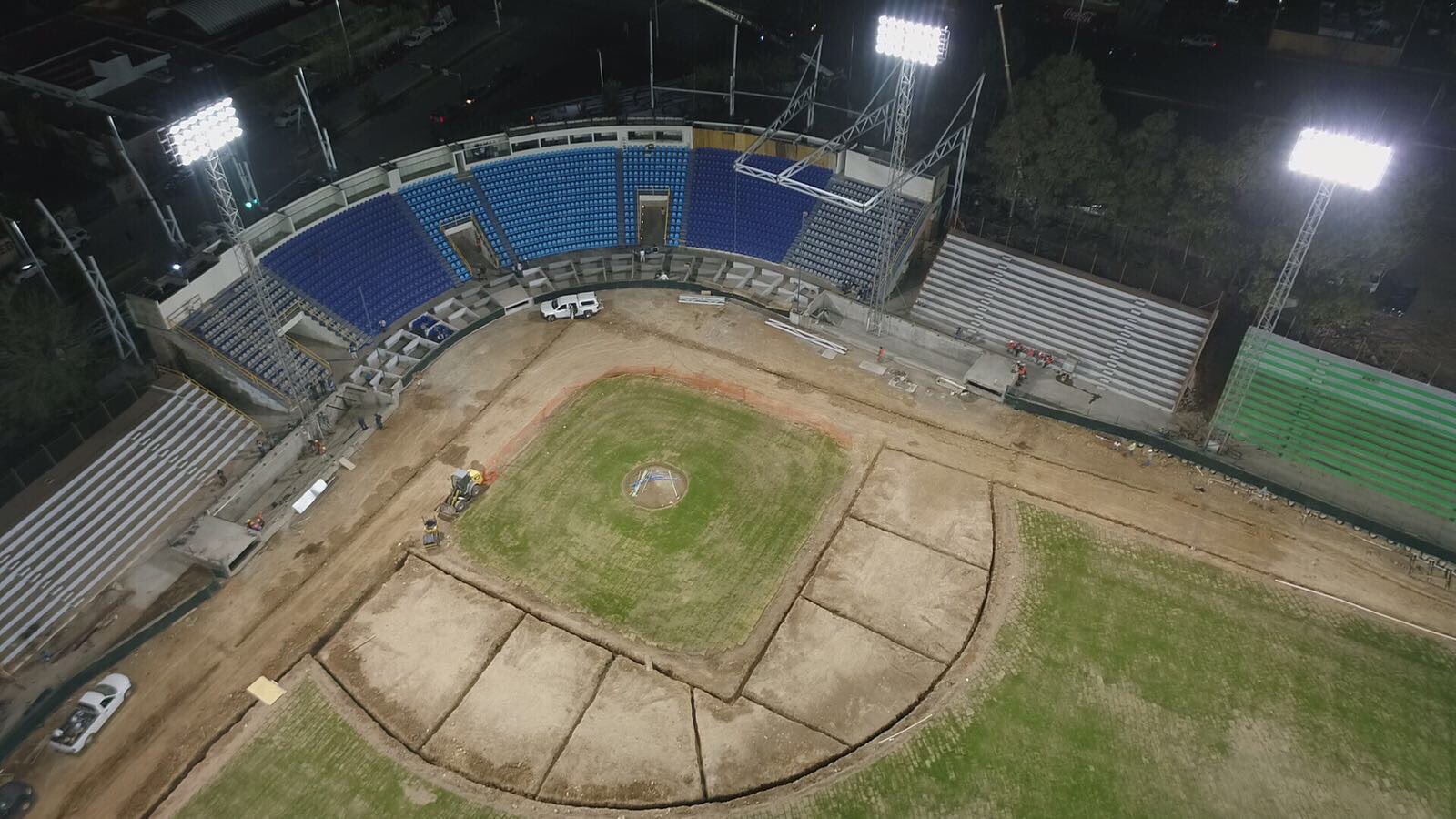 avance remodelacion estadio francisco villa generales durango campo