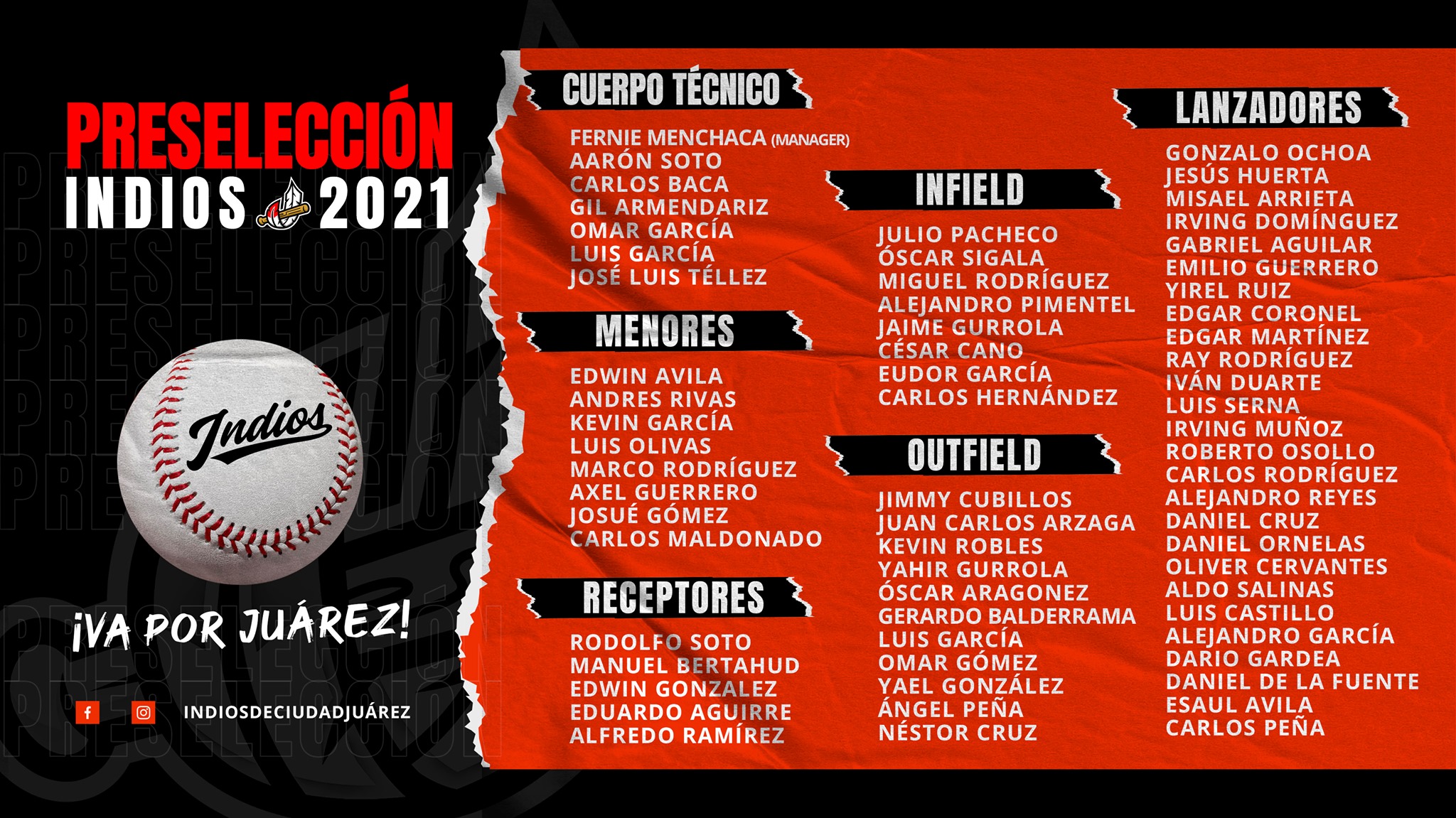 preseleccion-temporada-2021-campeonato-estatal-besibol-chihuahua-indios-juarez