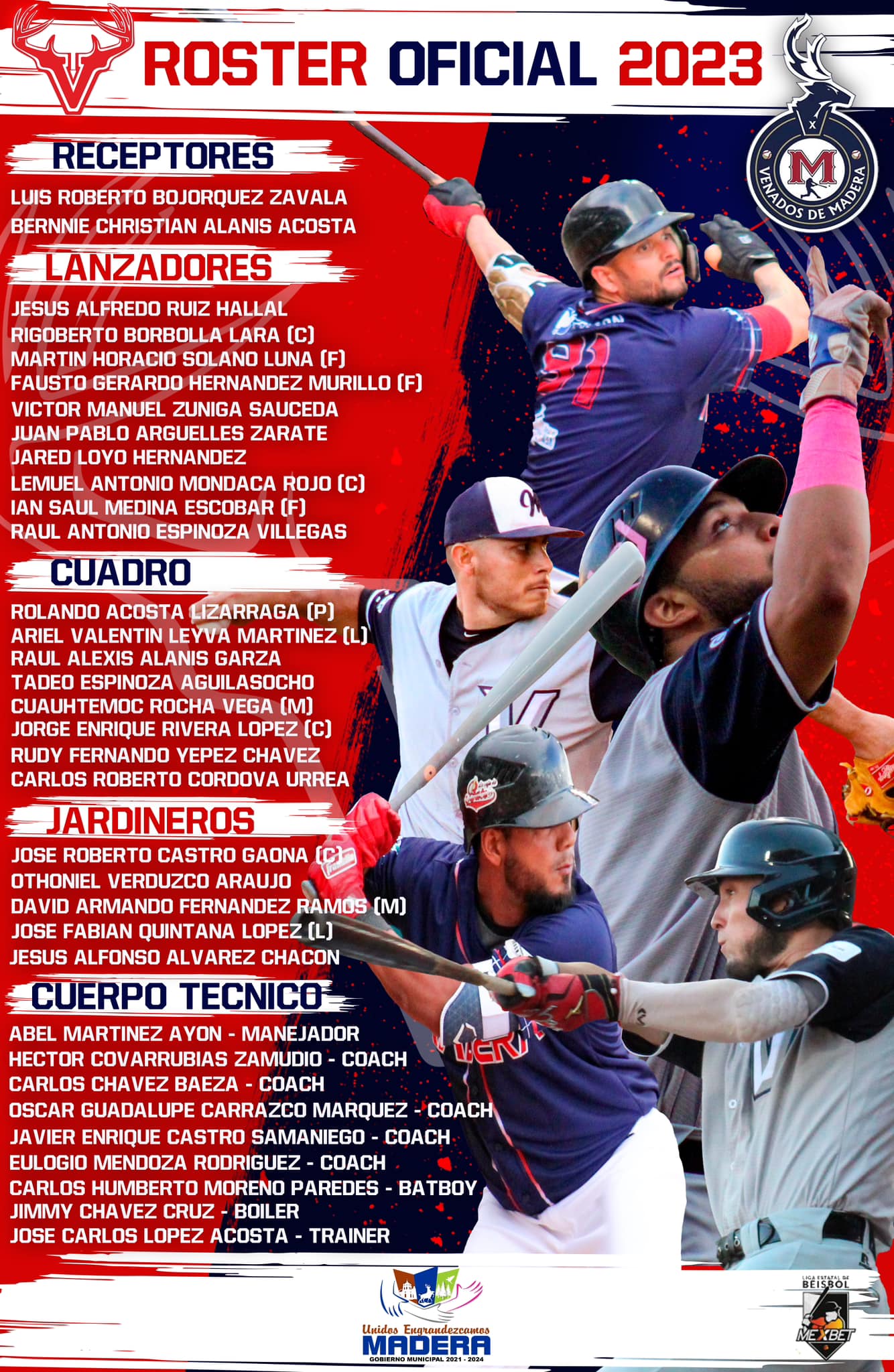 venados-madera-roster-beisbol-chihuahua-temporada-2023
